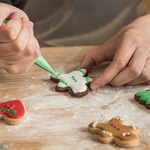 OMNIQI Christmas Cookie Cutter Shapes Set, 12 Pcs No-Repeat Christmas Cookie Cutter Set, Large Gingerbread Man Cutters, Stainless Steel Bourbon Biscuit Cutter Snowflake Cutter for Christmas Decoration