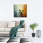 Wieco Art Beauty of Life 100% Hand Painted Modern Stretched and Framed Flowers Artwork Abstract Floral Oil Paintings on Canvas Wall Art Ready to Hang for Living Room Bedroom Home Decorations Wall Decor