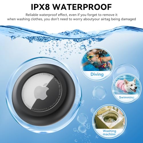 4er-Pack für Apple Airtag Kinder,wasserdichte airtag versteck Kinder,Silikon AirTags Hülle mit Sicherheitsnadeln,für Tasche,Gepäck,Kleidung