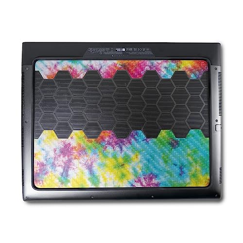 Image of MightySkins Carbon Fiber Skin Compatible with Alienware M18 R1 (2023) Full Wrap Kit - Tie Dye Splatter | Protective, Durable Textured Carbon Fiber Finish | Easy to Apply | Made in The USA