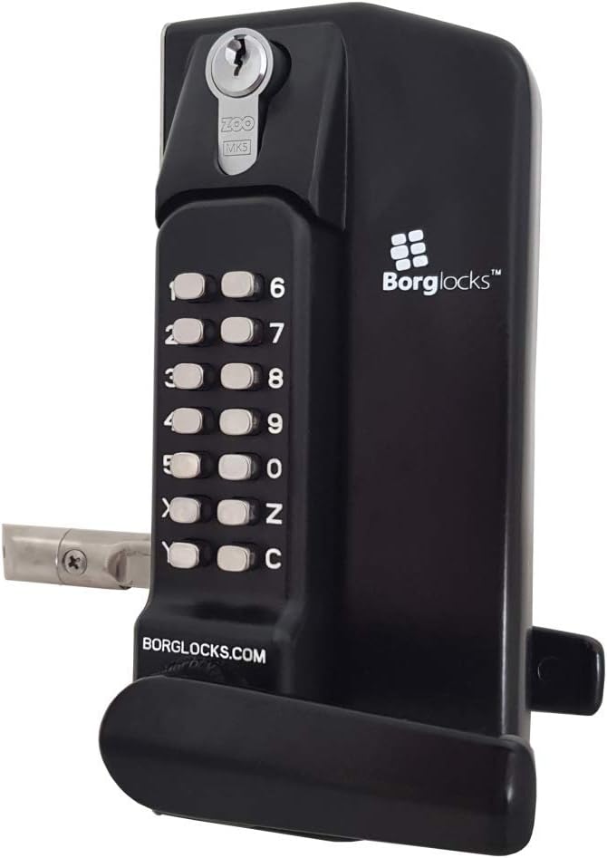 Borg Locks (BL3430DKO) Digital Metal Gate Lock - Back to Back - 2 Keypads + Key Overide