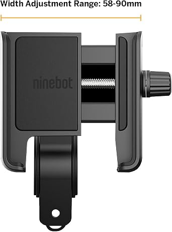 Segway Ninebot Phone Mount, Adjustable Electric Scooter eMoped Bicycle Handlebar Phone Holder, Fits Any 4-6.5 inches Cellphone, Compatible with MAX G3, MAX G2, F Series, E Series