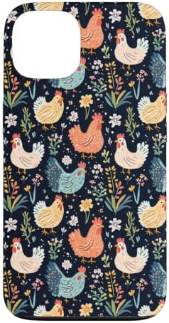 Hülle für iPhone 13 Huhn Floral Hühner Frühling Ästhetisch Huhn Floral Cute