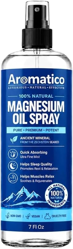 Aromatico Spray de óleo de magnésio sem fragrância, 210 mL