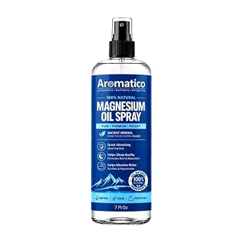 Aromatico Magnesium Oil Spray for Body - 7 fl oz | Unscented Topical Magnesium Chloride Spray, Fast-Absorbing Magnesium Spray for Skin & Daily Body Care Routine, Pure Mineral Magnesium Solution