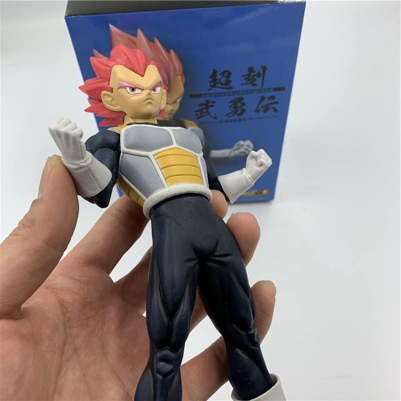 Miniatura 6 de Anime DBZ Figura Vegeta Red Super Saiyan Figura de acción de PVC DBZ Goku VS Broly Vegeta Modelo de lucha Juguete de 9 pulgadas