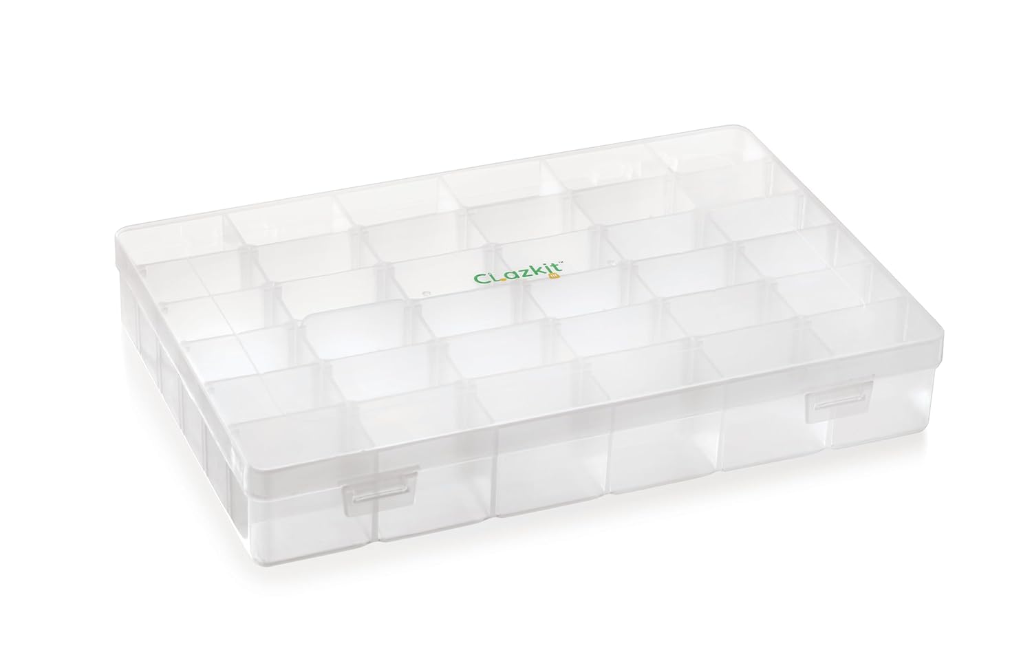 Clazkit Jewellery Organisers Plastic 3 layer 18 Grid Square Portable Transparent Storage Detachable Box Organizer Case for jewelry sewing button earrings Hair (Transparent),... - Image 4