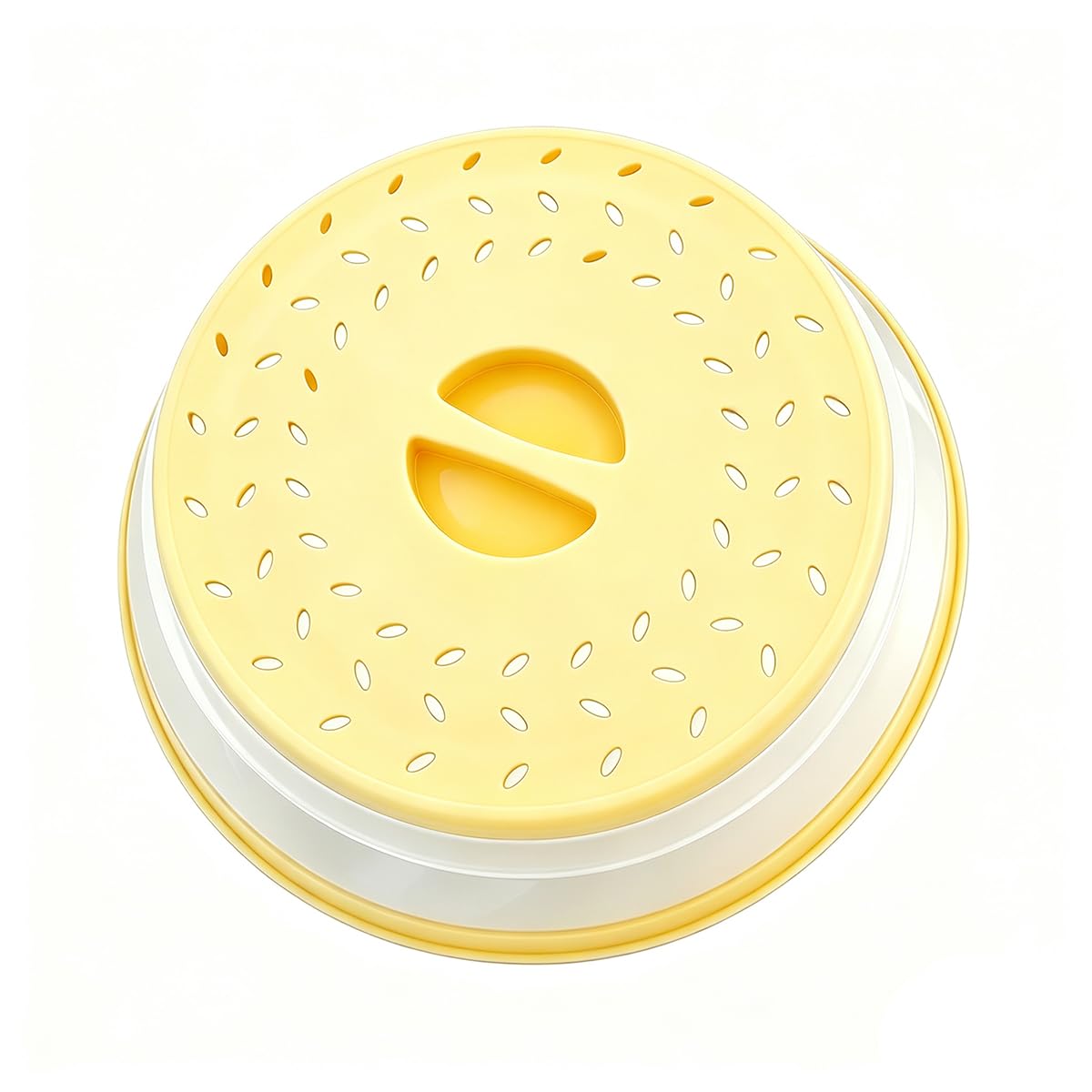 Collapsible Microwave Splatter Cover (10.5 IN,Light yellow)