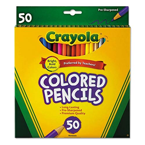 Crayola Colored Pencils - 50 per Pack - 12 Packs per case.