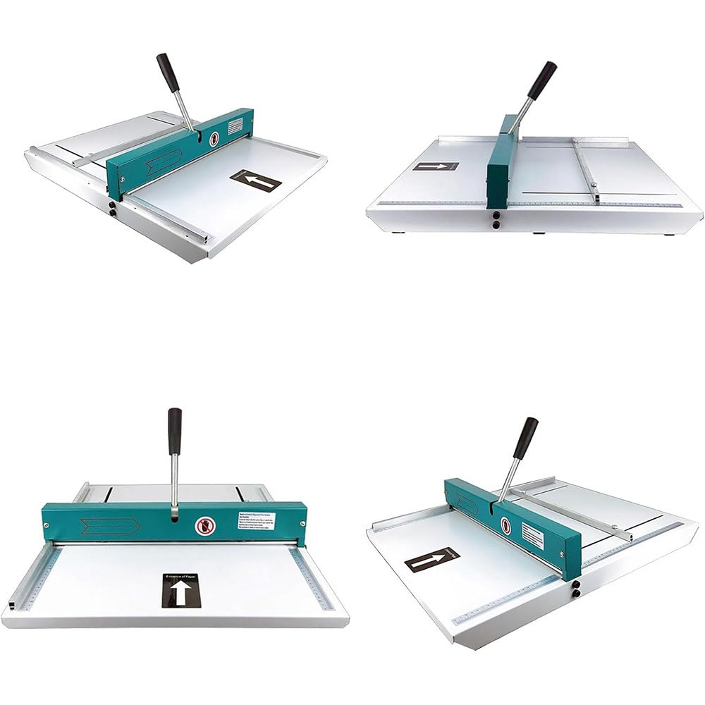 Manuelle Falzmaschine, 450 g/m², verstärkter Stahl und Ganzmetallkörper, 480 mm breit, 4-Blatt-Vorschub, Dual-Skalen-Lineal für maximale Haltbarkeit und reibungslose Leistung