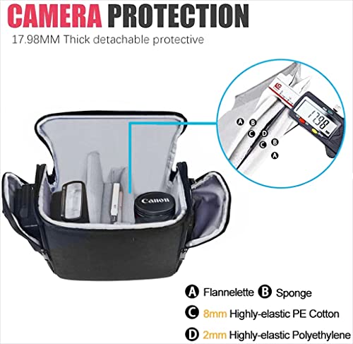 Cwatcun Small Camera Bag Fits 1 Camera 2 Lenses 1 Filter Water-Resistant Camera Case Crossbody Camera Bag Compact Slr Dslr Shoulder Bag For Canon Nikon Sony And Other Brands Cameras And Accessories #TOP3