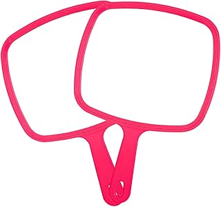 2pcs Women Handheld Cosmetic Mirrors with Han...
