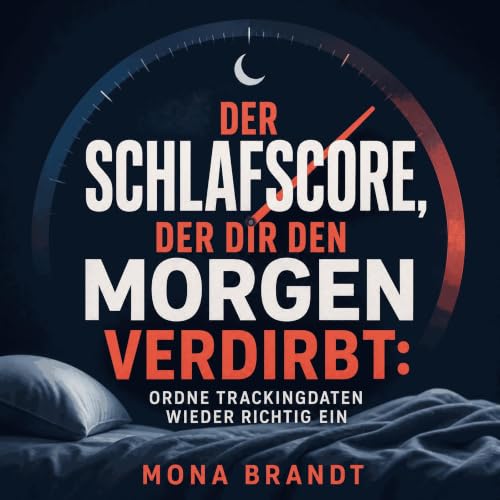 Diseño de la portada del título Der Schlafscore, der dir den Morgen verdirbt: Ordne Trackingdaten wieder richtig ein