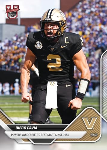 2025 Topps Bowman U Now Diego Pavia #31 Powers Vanderbilt to Best Start Since 1950 Vanderbilt Commodores Rookie RC Football Card