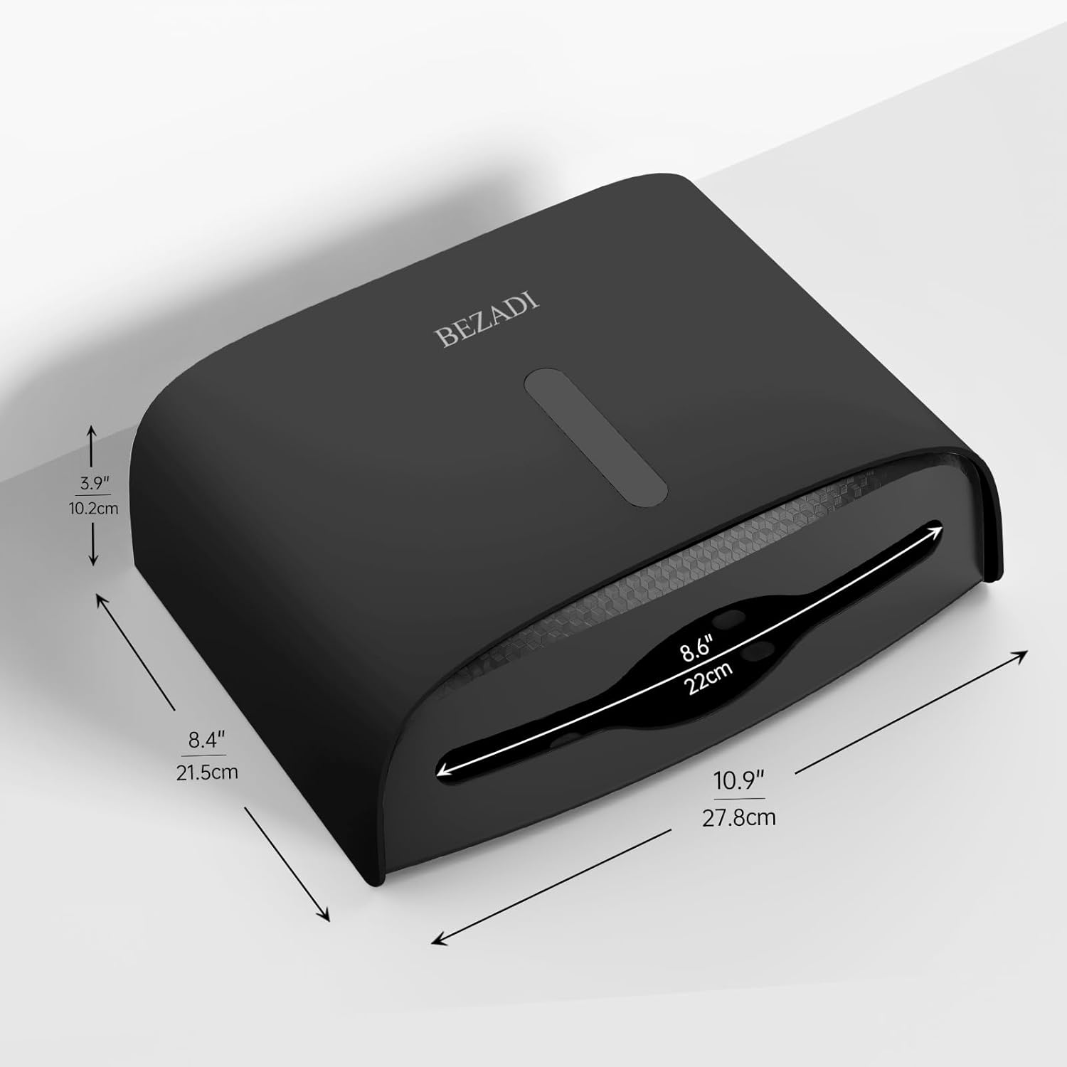 Paper Towel Dispenser,Large Capacity Wall Mount Tissue Dispensers with Smart Lock, Used for Kitchen and Bathroom Toilet Paper Holders Black