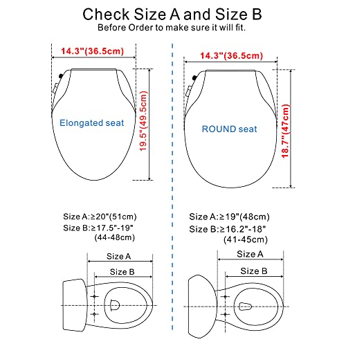 Toilet Seat Bidet Seat With Self Cleaning Dual Nozzles Non Electric Separated Rear & Feminine Cleaning Natural Water Spray, Soft Close Toilet Seat,Easy Diy Installation #TOP5