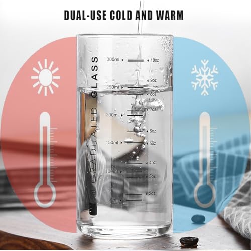 Vaso medidor de vidrio 10 oz para líquidos miniatura 4