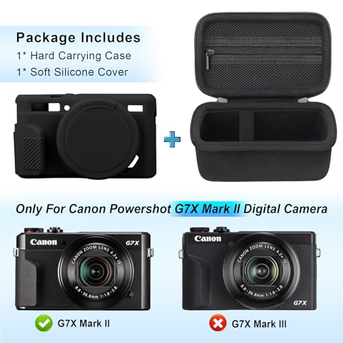 Funda Dura para Cámara Canon PowerShot G7 X Mark II Negra miniatura 2