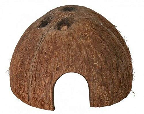 TM Aquatix Aquarium Decoration Coconut Cave Shelter Fish Tank Hamster House Wood Shrimps Size:1/2, Unbrushed