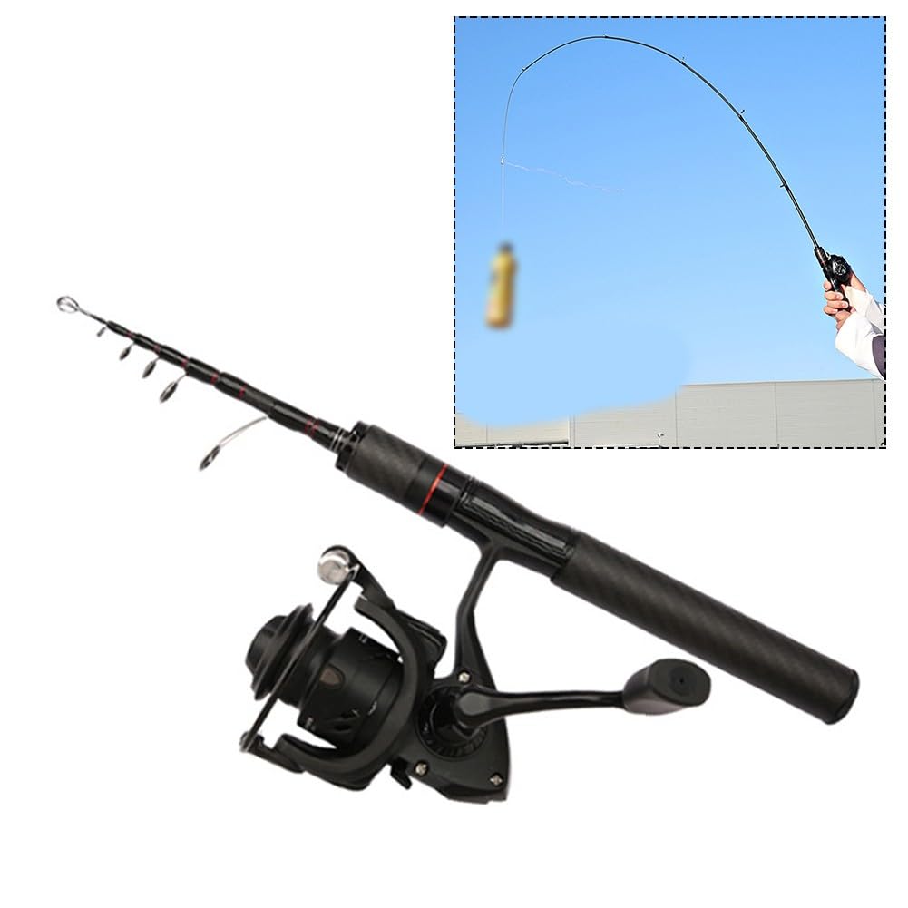 Vibsky High Sensitivity 15m Carbon Fishing Pole -Light Solid Tip Rod with Cork Handle Black Sports & Outdoors
