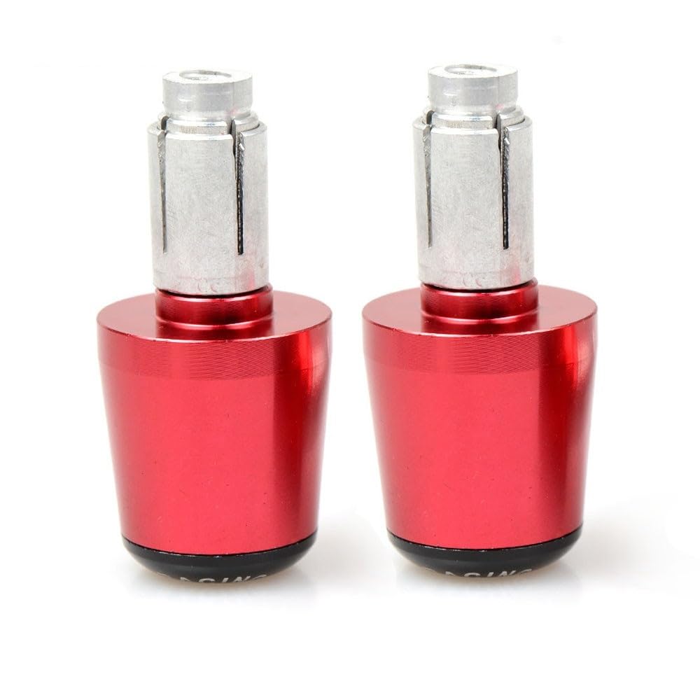 Extremos de manillar de motocicleta 22 mm con contrapeso CNC rojo para XT600 E