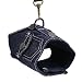 Hundegeschirr aus Denim, Welpengeschirr aus weichem Mesh mit Nylonleine für kleine Hunde und Katzen (L)