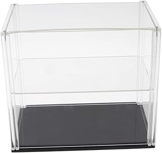 Simhoa 9.1x5.9x7.9 Inch Display Case Box, Dustproof Showcase, Character Anime Doll Storage Case Acrylic ABS Plastic Transp...