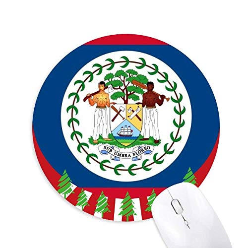 Belize Flagge Nordamerika Country Round Rubber Maus Pad Weihnachtsdekoration