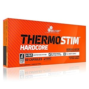 THERMO STIM HARDCORE 60 Capsules | Thermogene vetverbrander | Gewichtsverlies | Afslankende energiepillen