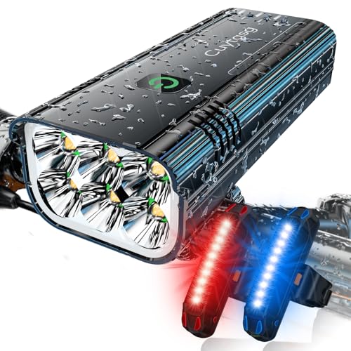 2026 New 5800 Lumen Bike Light,6 LED High Brightness Bicycle Light,Rechargeable 10 Mode Headlight...