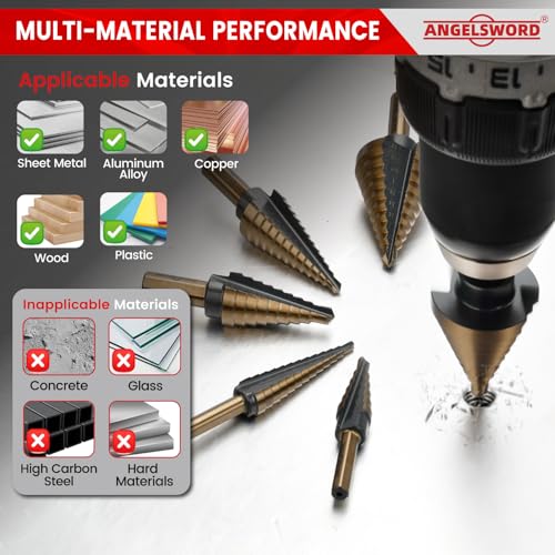 ANGELSWORD HSS Step Drill Bit Set