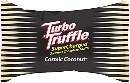 Turbo Truffle Caffeinated Energy Chocolate - 150 mg of caffeine - Bite Size Chocolate Candy Energy Chew with Caffeine (Cosmic Coconut), 30 Pc