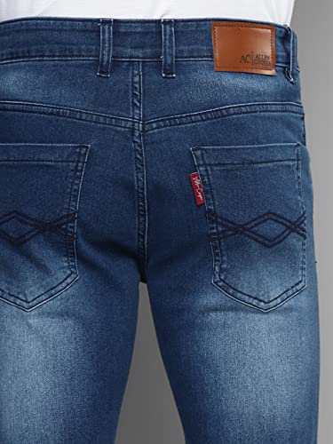 Image of Allen Cooper Slimmy Comfortable Mid Rise Denim Jeans for Men