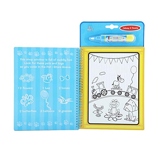 Aquarell & Malbuch, tragbares magisches Aquarell-Malbuch für Kinder, das pädagogisches Geschenk mit einem Stift malt, 10… – Bild 6