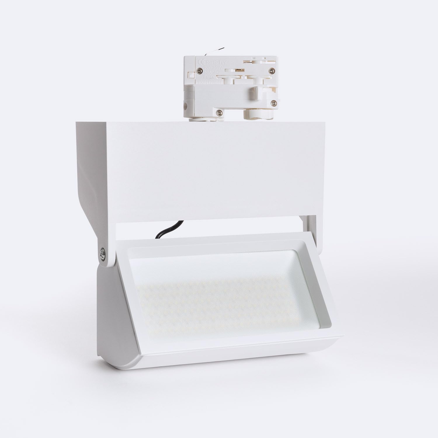 LEDKIA LIGHTING - LED-Strahler für 3-Phasenstromschiene | 38W Leistung | 4300 lm Lichtstrom | No Flicker | CRI 90+ | Flexibles Design, 6000K Kaltweiß, Aluminium