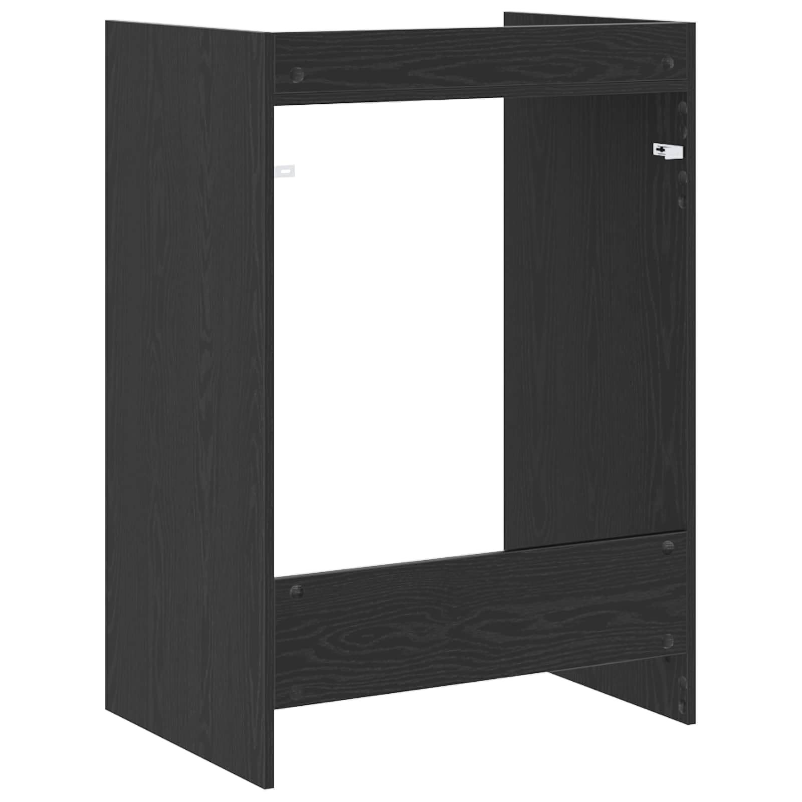 vidaXL Szafka na pralkę z przechowywaniem Czarny Dąb 67,5 x 48 x 97 cm