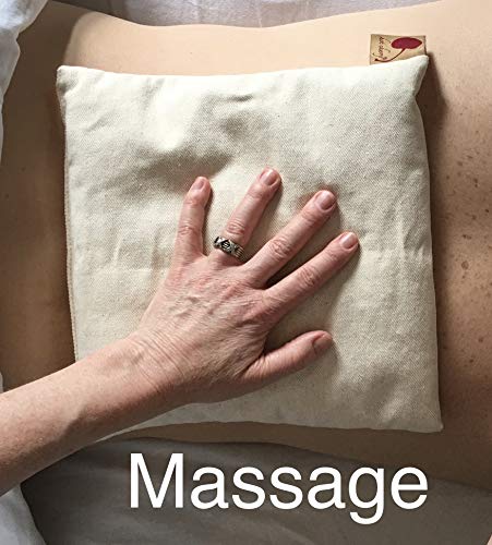 Hot Cherry Almofada Quadrada de Pedra de Caroço de Cereja Natural, Compressa Quente/Fria para Micro-