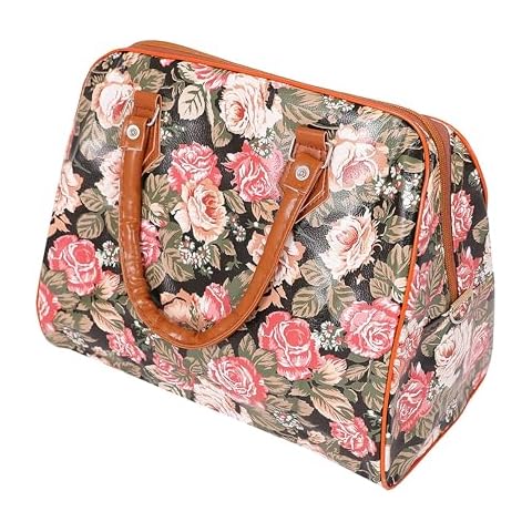 Faux Leather Floral Print Handbag for Events Cover