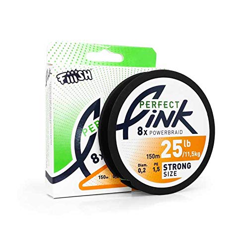 Tresse FIIISH Perfect Link 25 LB vert fluo pour moulinet spinning 150M