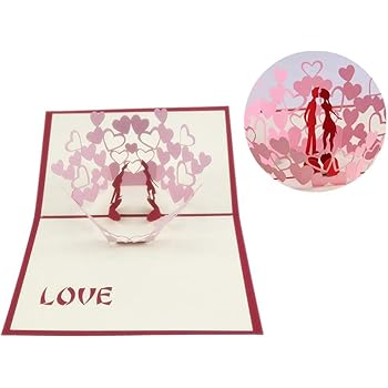 Jinsu Biglietto D Auguri 3d Pop Up Con Busta Per Auguri Di Matrimonio E Anniversario Carta Regalo Di San Valentino Carta Di Amore Carta Di Compleanno Amante Amazon It Cancelleria E Prodotti Per Ufficio