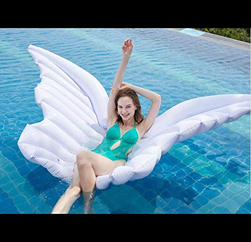 Ailes d'eau gonflables grand lit flottant blanc pour adulte et enfant