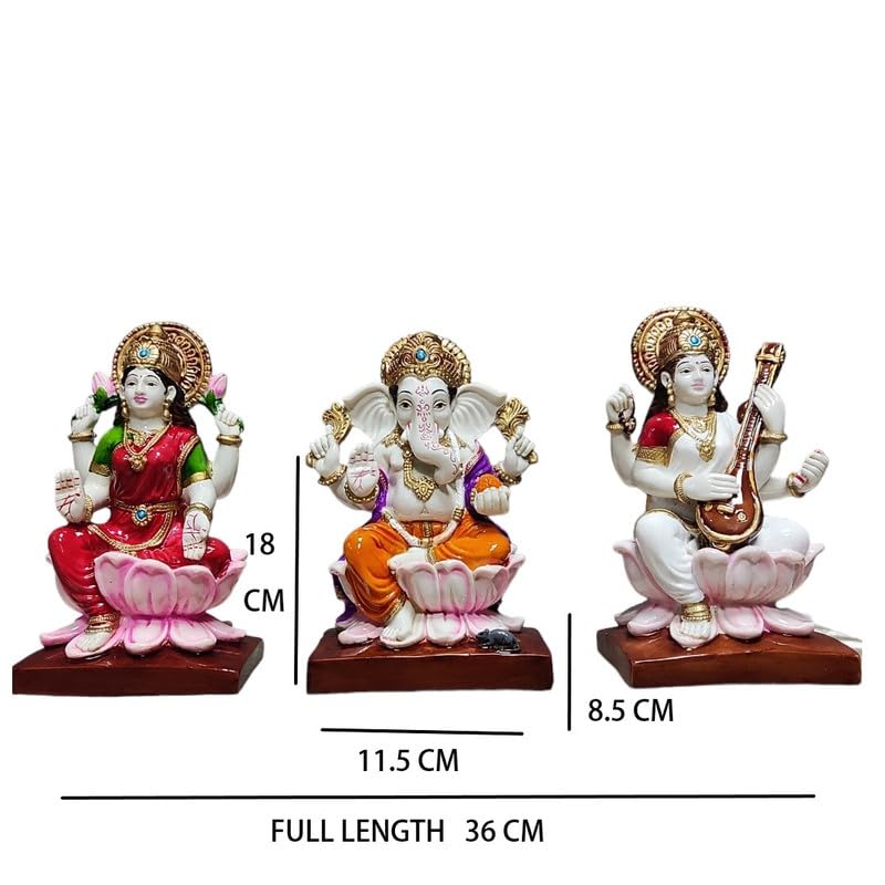 しずちゃんさま専用　ハンドメイド用 ホワイト素材パーツ まとめ売り Buy PRATIMA Decorative Laxmi Ganesh Saraswati Set Showpiece