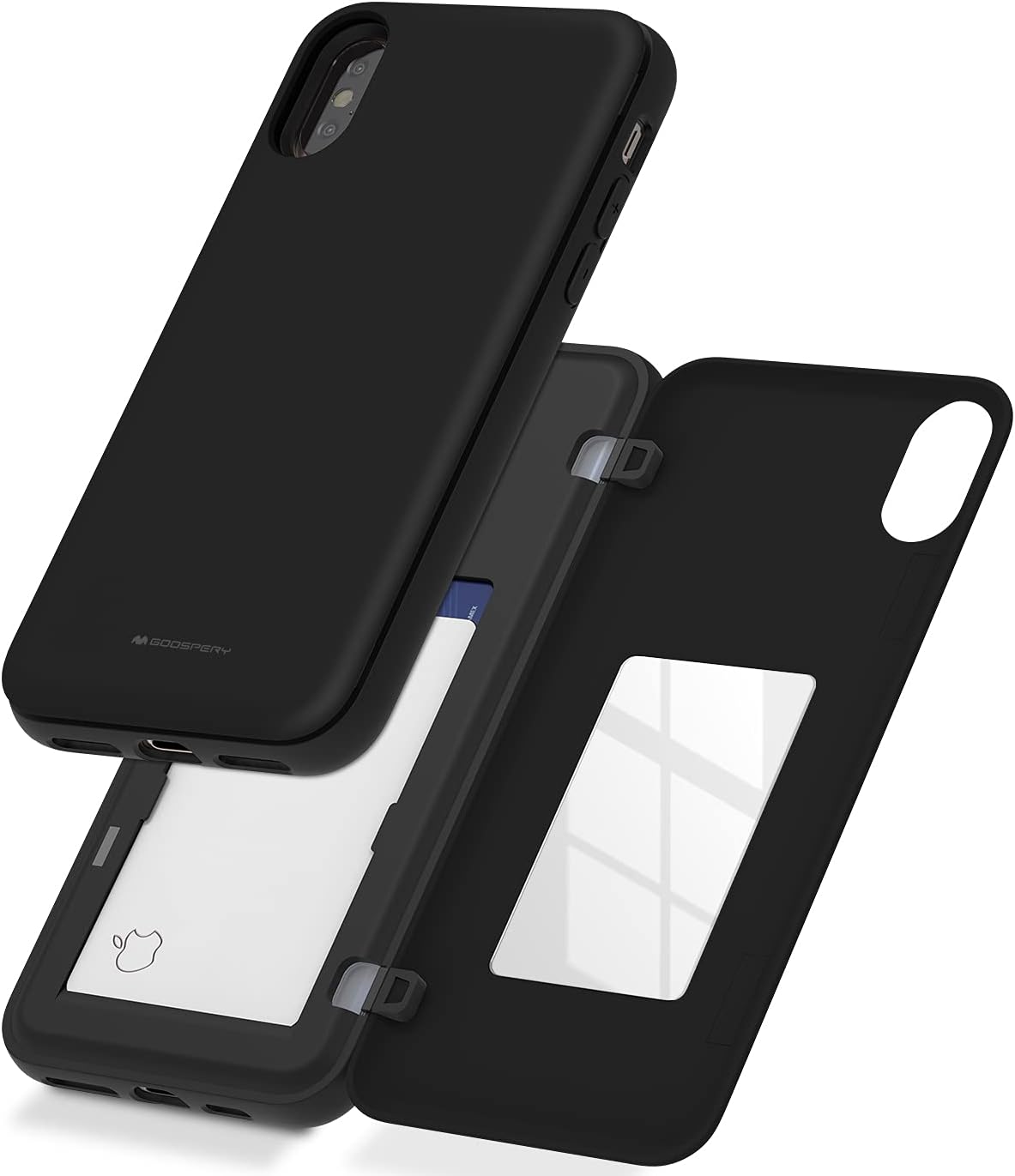 GOOSPERY Secure Bumper Compatible with iPhone Xs Case/iPhone X Case, Card