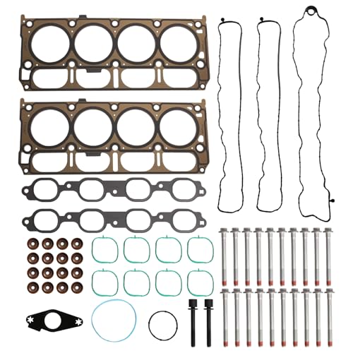Image of Head Gasket with Bolts Set, HS26744PT Fit for GMC Sierra 1500 Yukon, for Chevy Silverado Tahoe Suburban 5.3L V8 Engine 2015 2016 2017 2018 HS54996 HGS4308 12622325 ES73121(56pcs)