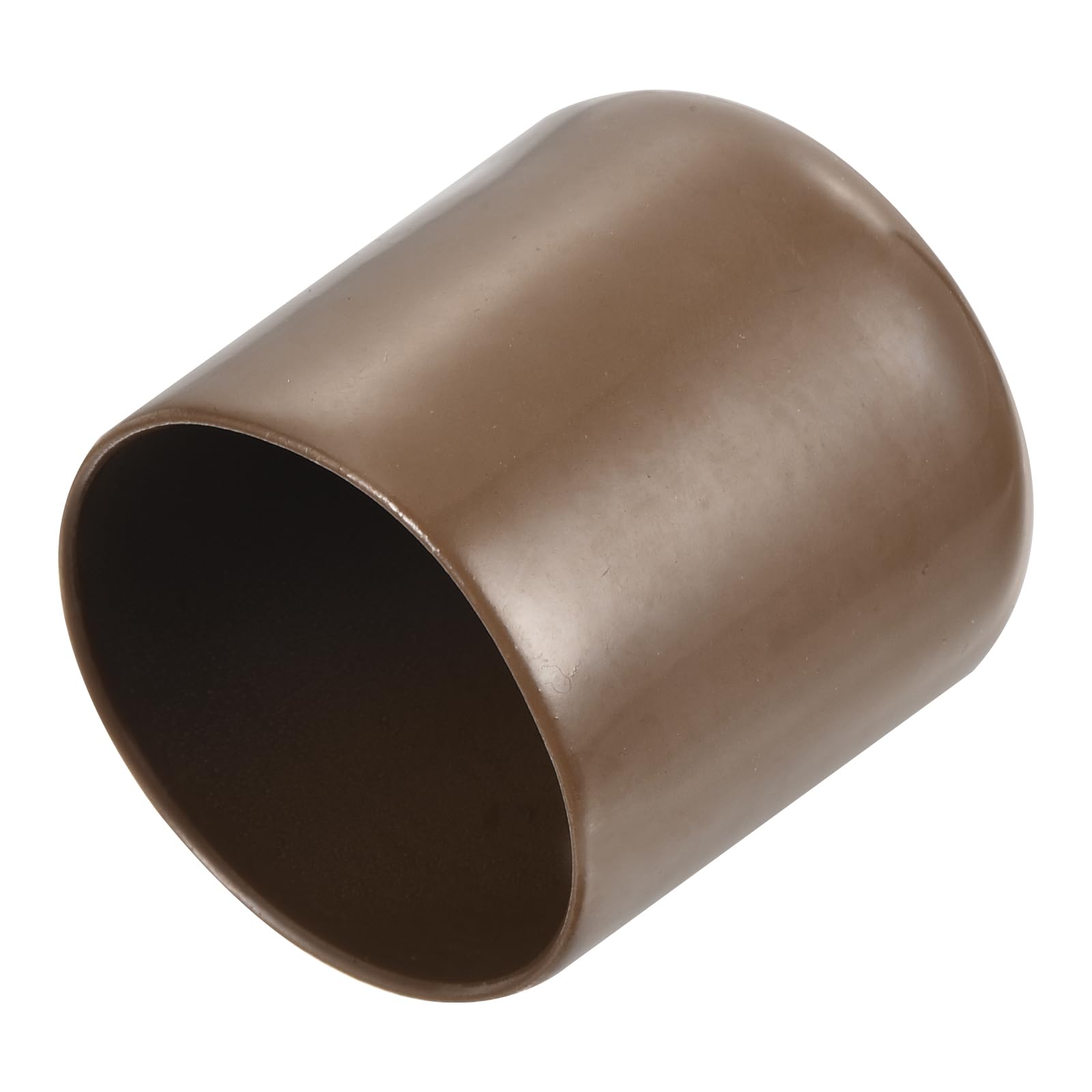 uxcell 20pcs Rubber End Caps 39mm(1 1/2") ID Vinyl PVC Round Tube Bolt Cap Cover Screw Thread Protectors Brown