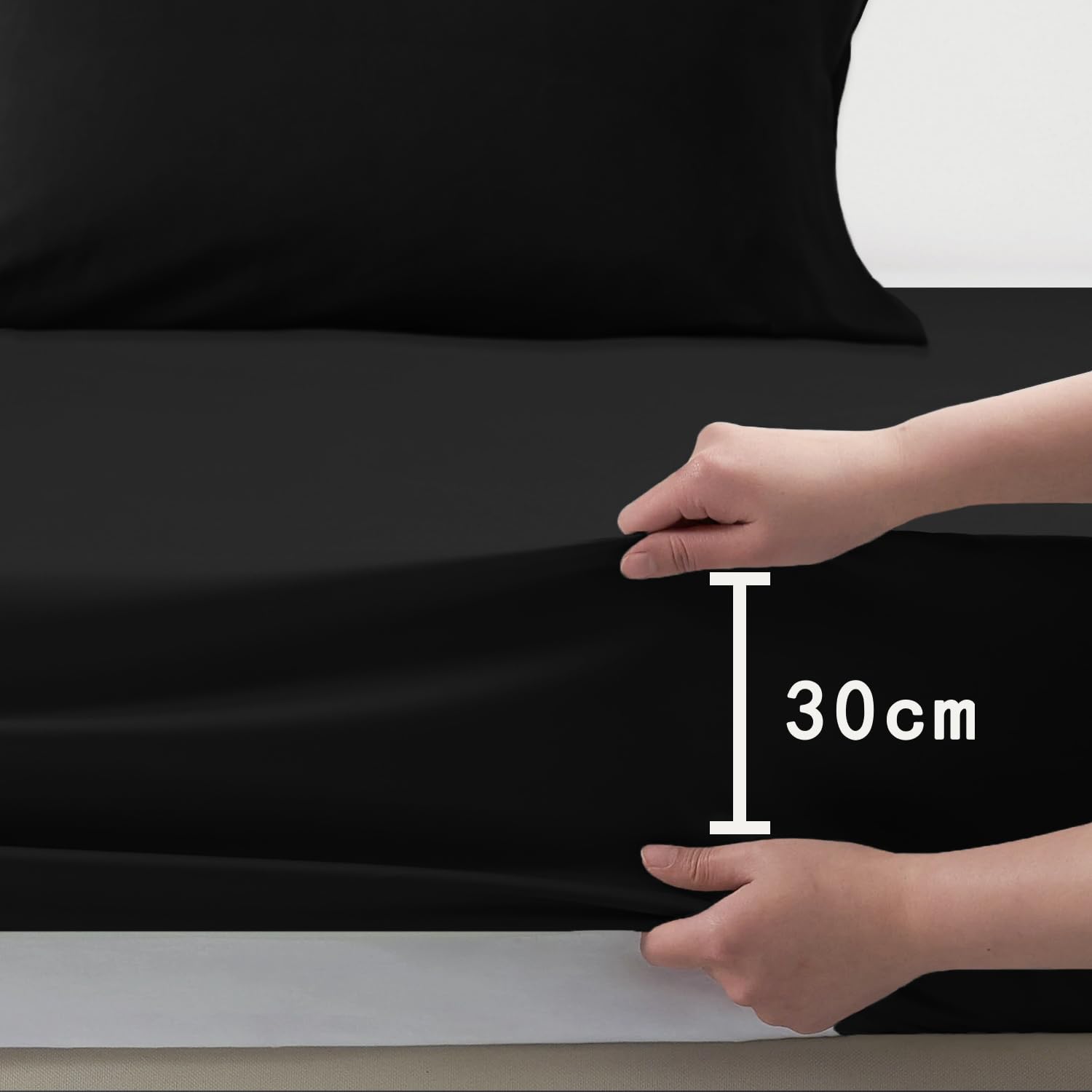 Beddengoed voor Frans bed 120 – 3-delige beddengoedset van microvezel – Hoeslakens – toplaken – 1 kussensloop 50 x 80 cm – Frans bed 120 x 190/200 cm, donkergrijs