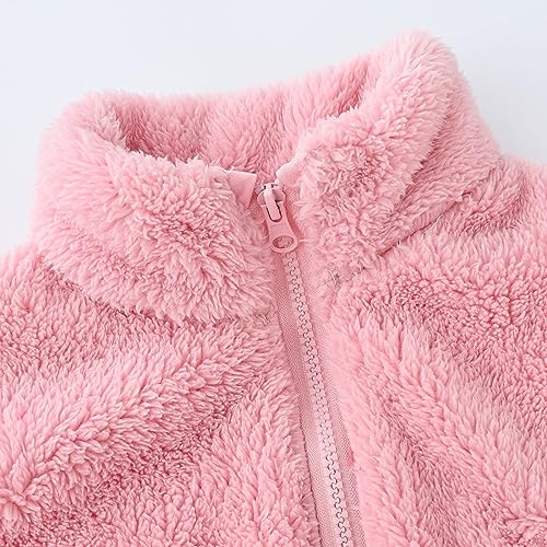 Toddler Baby Boy Girl Fleece Vest Fuzzy Sh𝐞rpa Sleeveless Waistcoat Winter Plush Faux F𝐮r Jacket Vest with Pockets2