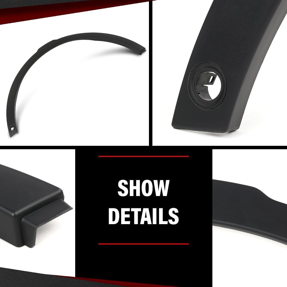 Fender Flares/Wheel Arch Molding Trim Front Left and Right Side Compatible with Land Rover Range Rover Evoque 2012-2019 with Sensor Hole LR044278, LR044280, RO1291100, RO1290100