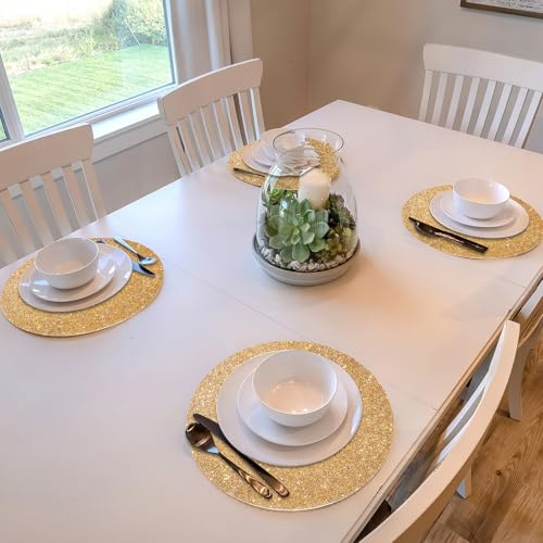 Set de table rond doré strass pour protéger votre table et sublimer vos repas - 4