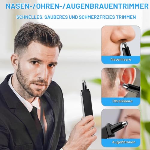 ACWOO Nasenhaartrimmer, Nasenhaarschneider Ohrhaarschneider, Nasenhaartrimmer Herren mit...